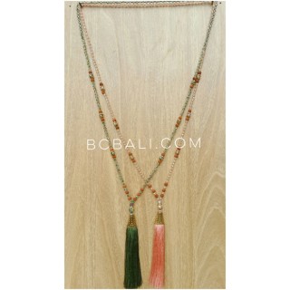 golden cup exclusive necklaces tassels crystal bead